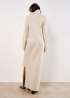 Roll Neck Jumper Maxi Dress, Stone, large