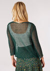 Boléro tricoté léger et transparent, vert, grand