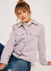 Houndstooth Cropped Jacket, Lilac, large