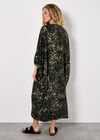 Leopard Print Kimono Midaxi Dress, Khaki, large