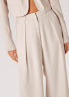 Pleat Detail Soft Tailored Trousers, Stone, large