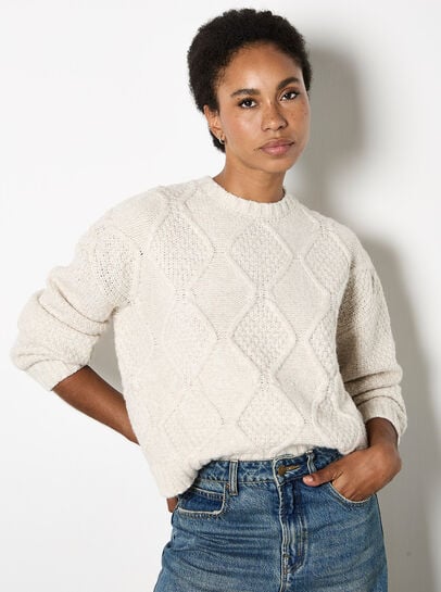Chunky Cable Knit Crop Jumper
