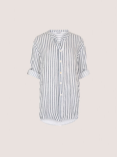 Oversized Cotton Stripe Shirt