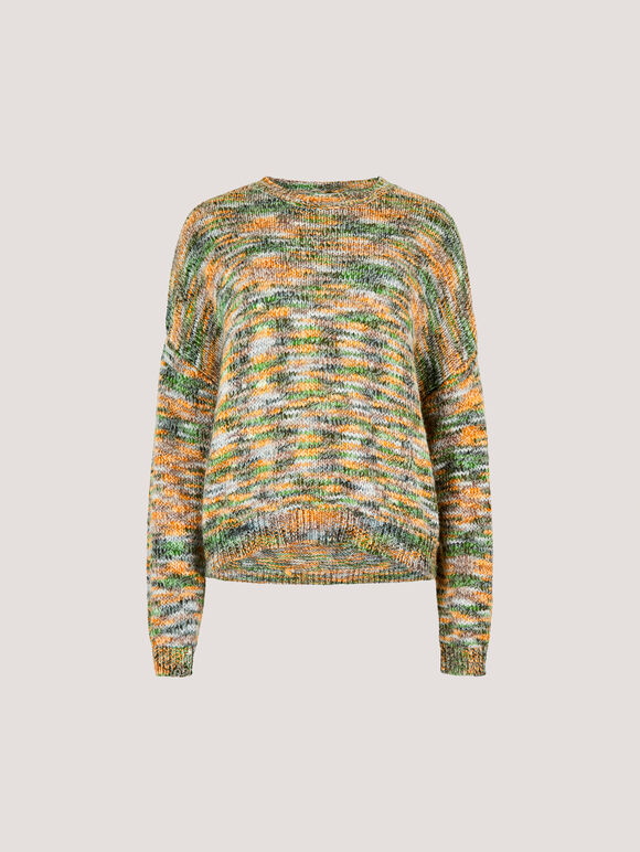 Space Dye Boxy Jumper, Green, large