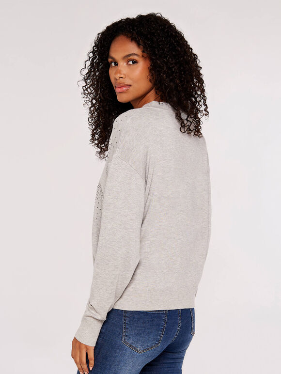 Star Heatsealed Jumper, Grey, large