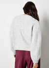 Chunky Cable Knit Crop Jumper, Grey, large