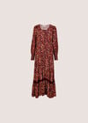 Paisley Floral Maxi Dress, Burgundy, large