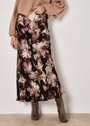 Painterly Floral Slip Maxi Skirt, Grey, large