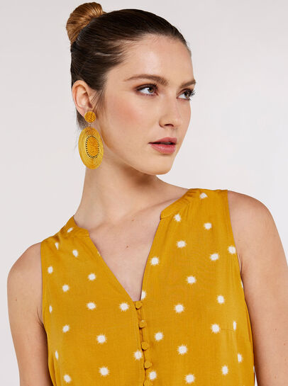 Sunspot Button Through Top