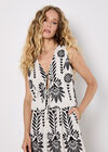 Double Tie Floral Top, Stone, large