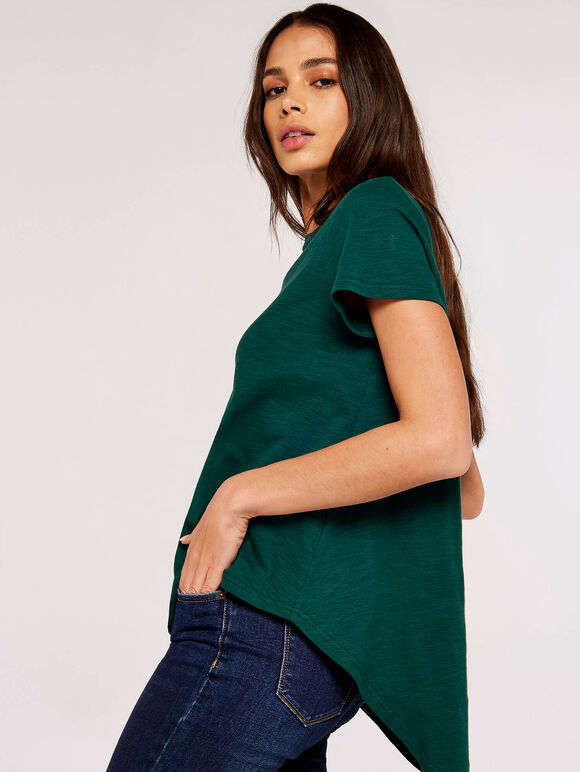 Oversize High-Low Top, Green, large