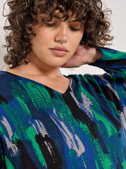 Curve Brushstroke Soft Touch Top