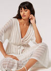 Shimmer Kimono Midaxi Dress, Cream, large