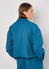 Soft Tailored Cropped Jacket, Teal, large