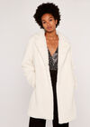 Soft Faux Fur Coat, Cream, large