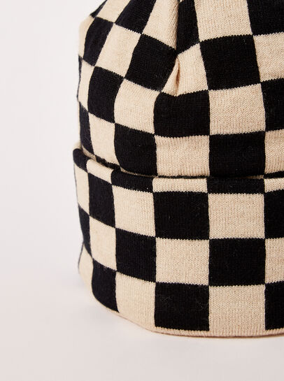 Checkered Beanie Hat