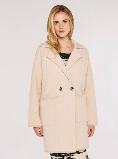 Herringbone Fuzzy  Coatigan