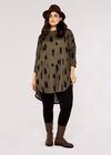 Curve Brushstroke hem Top, Khaki, large