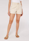 Denim Turn Up Shorts, Cream, large