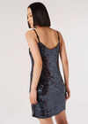 Sequin Cami Mini Dress, Dark Grey - Charcoal, large