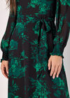 Silhouette Floral Chiffon Midaxi Dress, Green, large