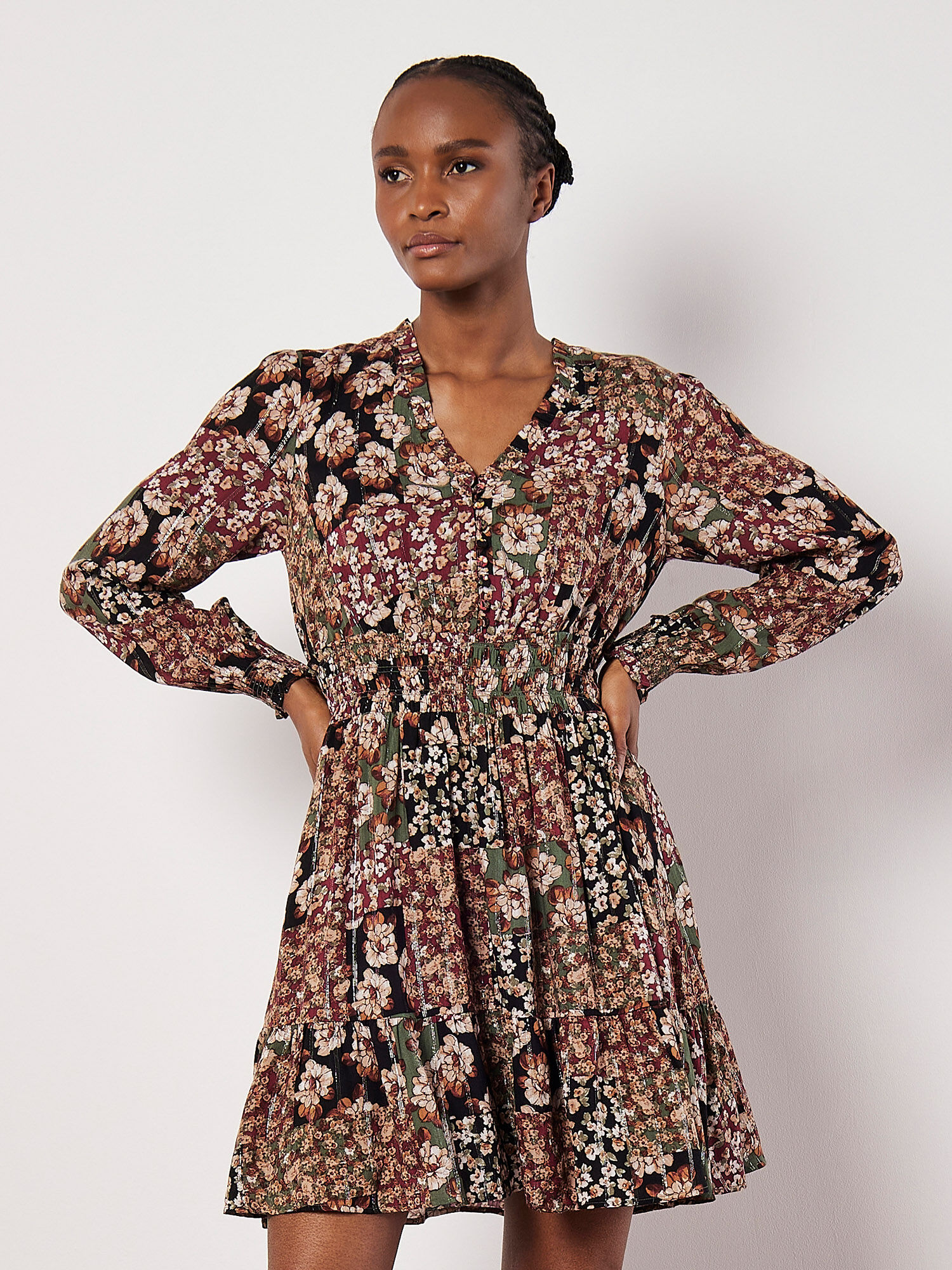 Large print floral dress cheap