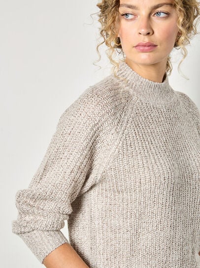Sequin Fisherman Knit Jumper