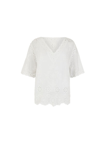 Embroidered Cotton Top