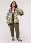 Curve Tiger Open Kimono, Khaki, large