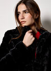Faux Fur Panel Jacket, Black, large
