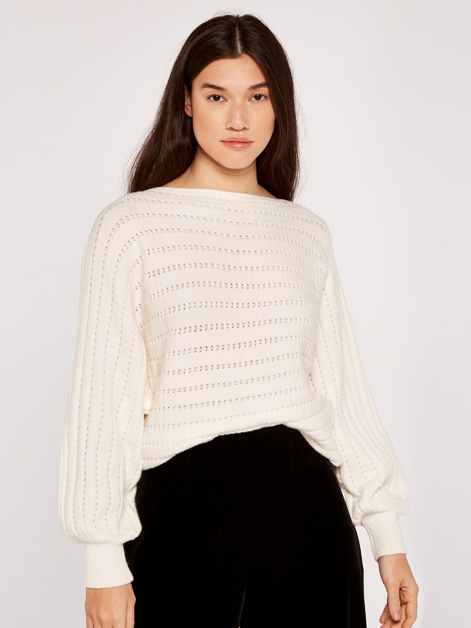 Cream batwing jumper shop