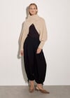 Fisherman Knit Cape Bolero, Stone, large