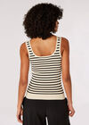 Stripe Knitted Tank Top, Stone, large