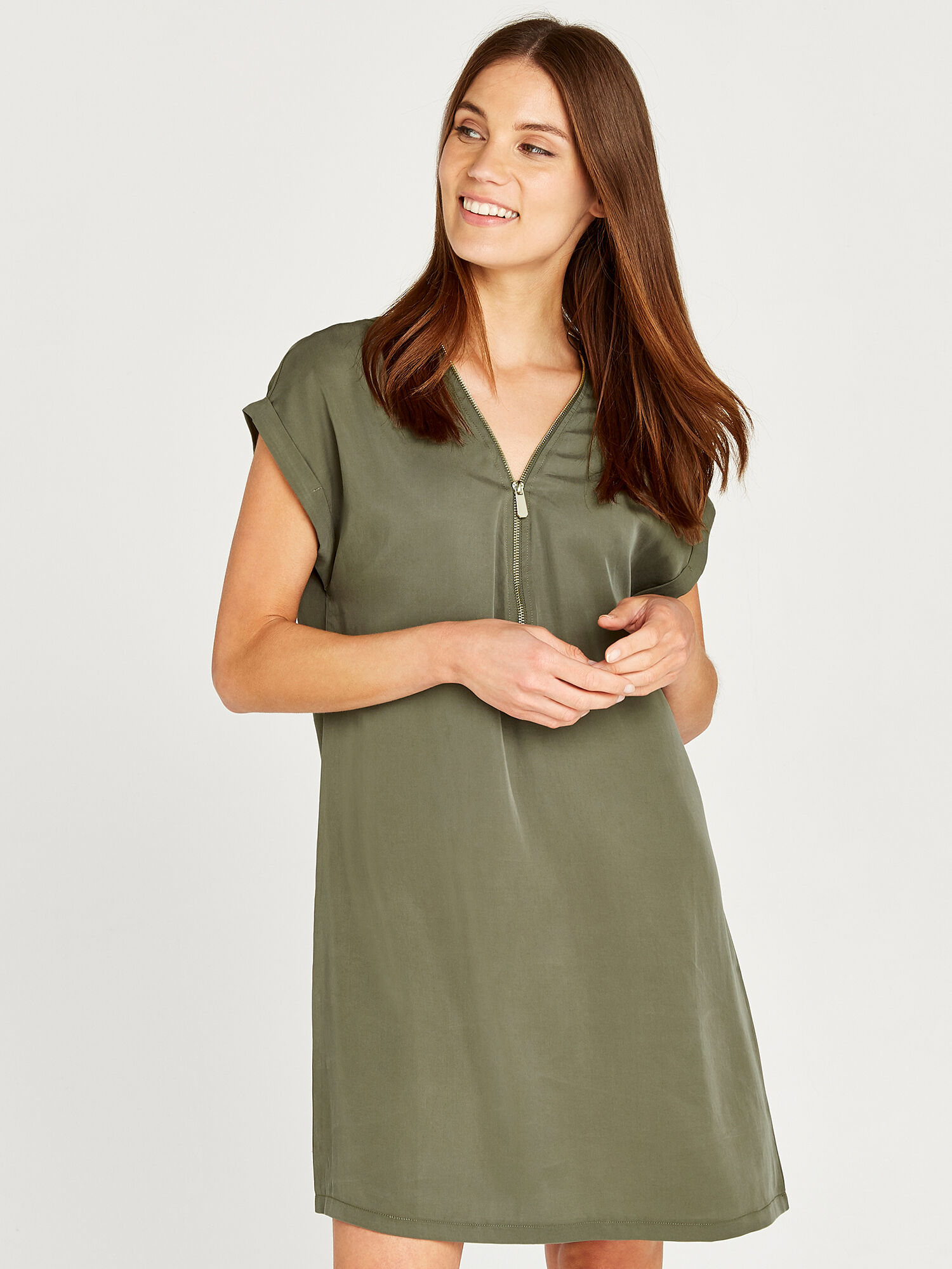 Robes zippées devant top