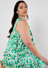 Tropical Leaf Layered Dress, Cream, large