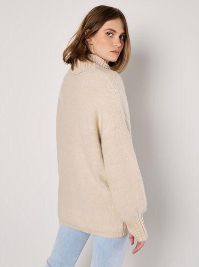 Oversized Boucle Tunic Jumper