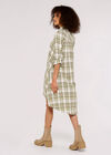 Plaid Shirt Dress, Khaki, large