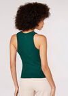 Ribbed Jersey Tank Top, Green, large
