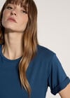 Cotton Modal T-Shirt, Blue, large