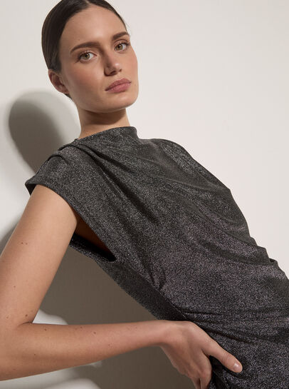 Ruched Shimmer Top