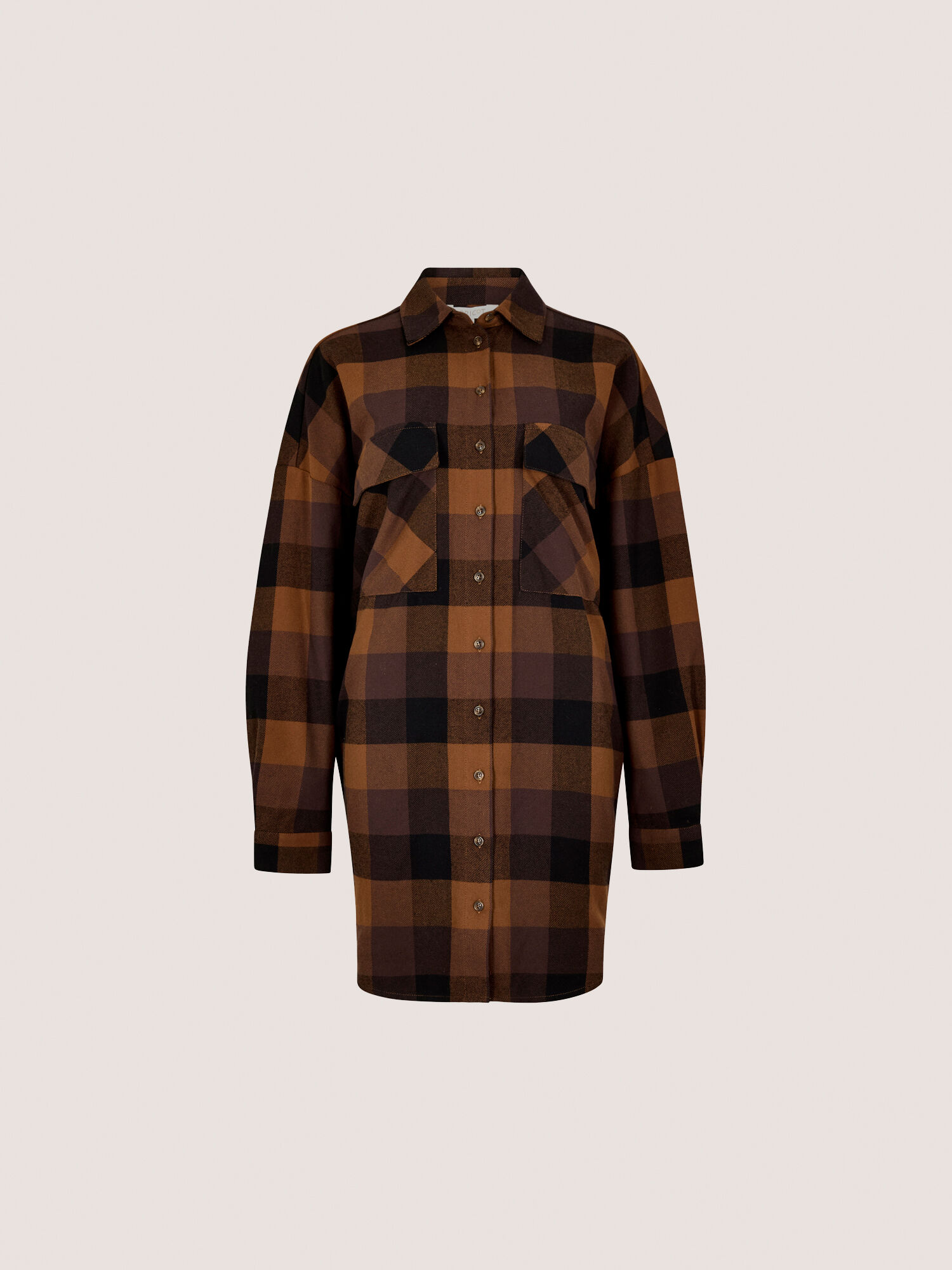Oversized Check Shirt Mini Dress | Apricot Clothing