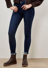 Sienna Skinny Fit Dark Wash Jeans, Navy, large