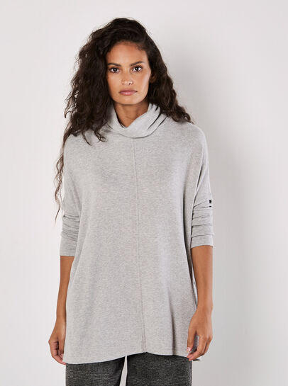 Roll Neck Soft Touch Oversized Top