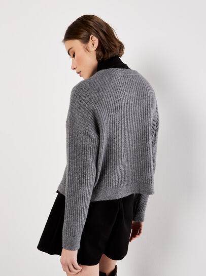 Soft Ribbed Knit Cardigan