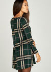 Blanket Check Swing Dress, Green, large