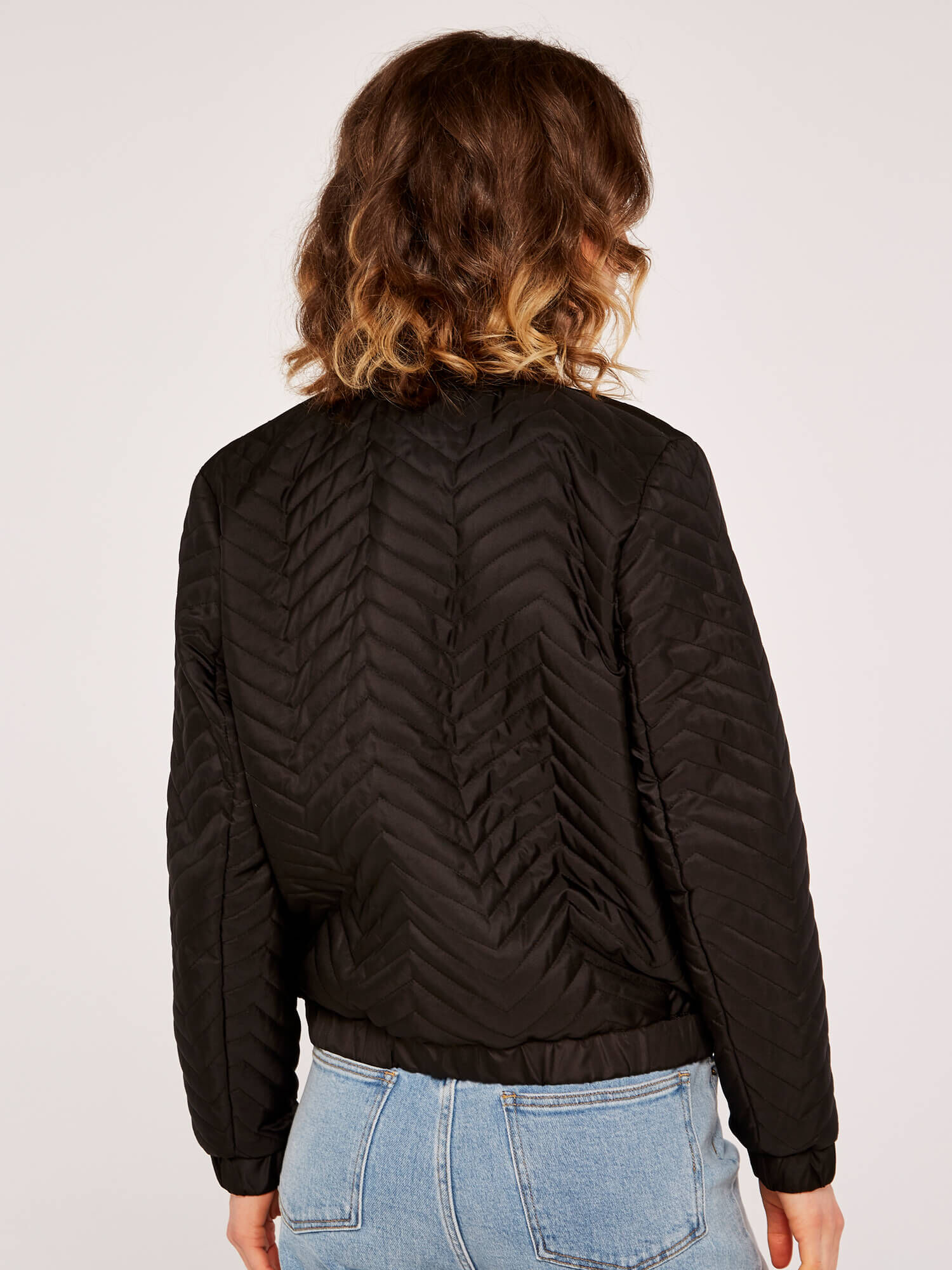 Cotton quilted bomber jacket top