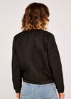 Quilted Bomber Jacket, Black, large