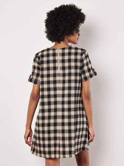 Check Print Swing Mini Dress