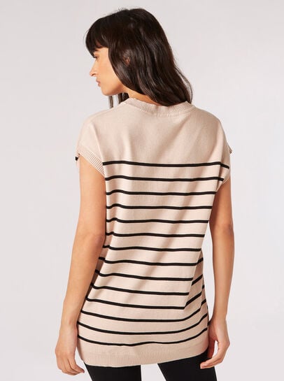 Breton Stripe Longline Knitted Top