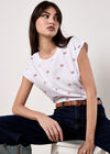Bow Print T-Shirt, Pink, large